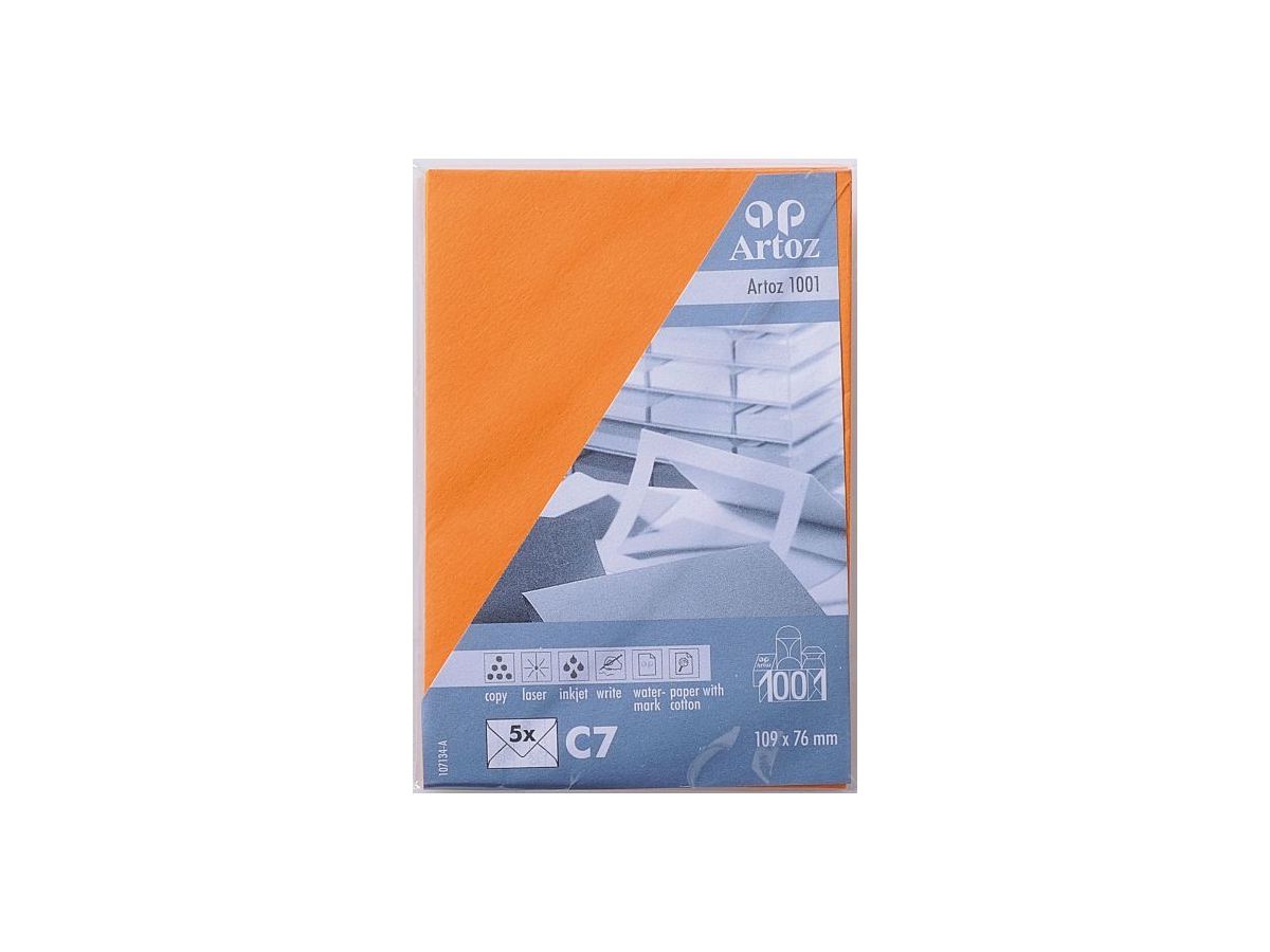 ARTOZ Enveloppes 1001 C7 107134185 100g, orange 5 pcs. (7612450980837)