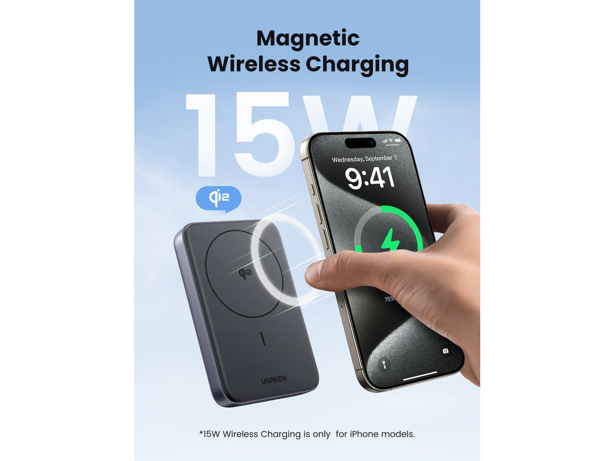 UGREEN Magnetic PowerBank 10000mAh 45763 30W,Wireless,Qi2 (6941876247639)