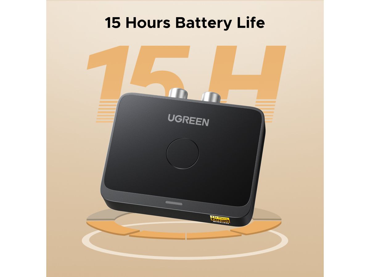 UGREEN Receiver Audio Adapter, BT 55545 3.5 mm and 2RCA Adapter (6941876255450)