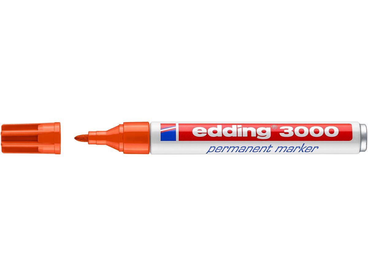 EDDING Permanent Marker 3000 1,5-3mm 3000-6 orange (4004764008018)