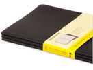 MOLESKINE Notizheft Cahier A5 496-3 kariert, schwarz 3 Stück (9788883704963)