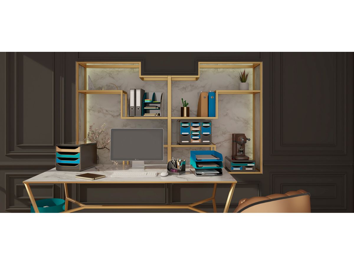 EXACOMPTA Briefablage NEO DECO A4+ 11128D Combo Styli, blaugrün (9002493112285)