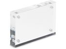 DEFLECTO Magnet. Acrylblock 95x65mm MCHBC11 transparent 2x7.5mm (5055425953634)