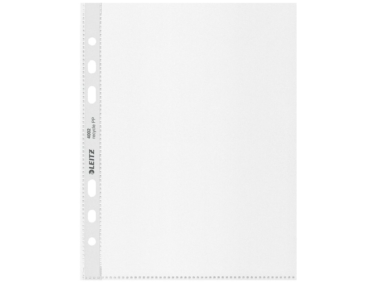 LEITZ Dossier PP Recycle A5 4002-00-03 trasparente, 100my 25 pezzi (4002432127979)