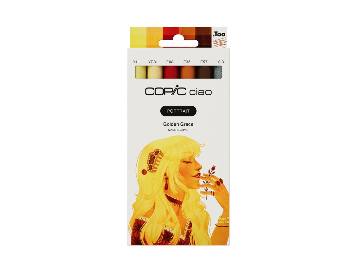 COPIC Marker Ciao Portrait Set 22075583 Golden Grace 6 pièces (4013695269580)