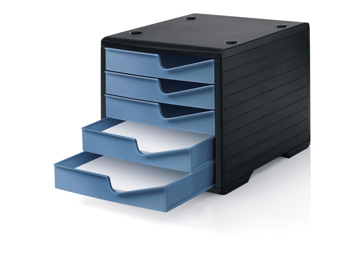 STYRO Styroswingbox 275-8430.369 noir/bleu pigeon 5 tiroirs (7612176079310)