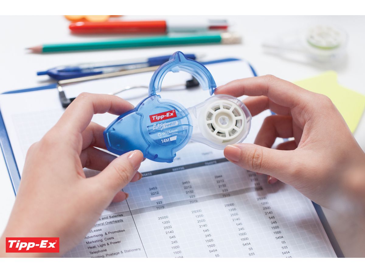 TIPP-EX Ecolution Easy 5mmx14m 8794242 Rouleux de correction, refill. (0070330514508)
