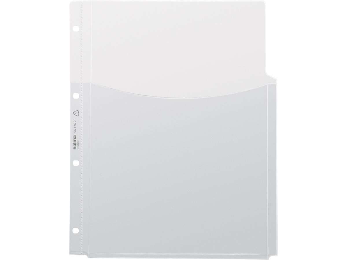 KOLMA Dossiers canguru ExtraSolid A4 56.126.20 trasparente 5 pezzi (7611967560136)