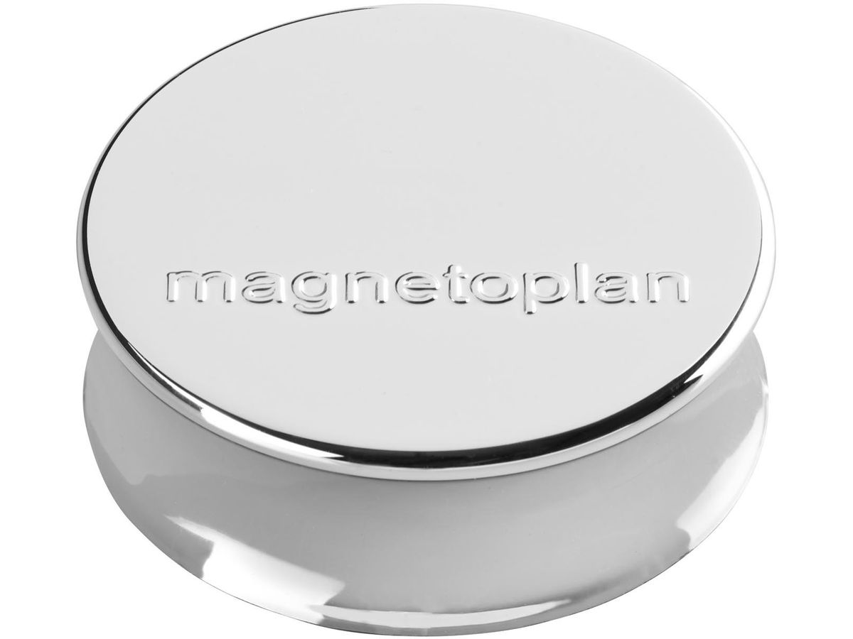 MAGNETOPLAN Magnet Ergo Large 10Stk. 1665032 silber 34x17.5mm (4013695043197)