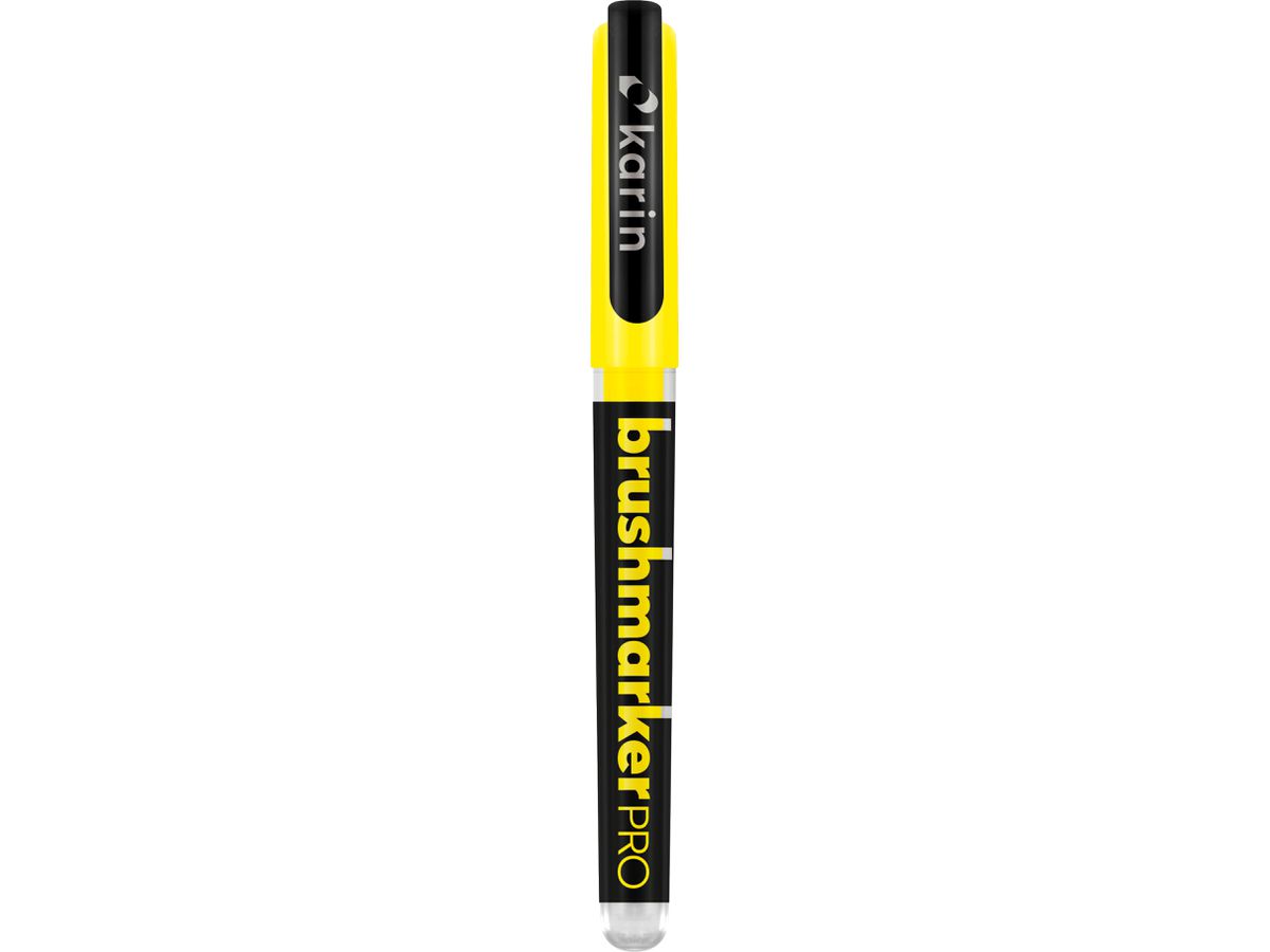 KARIN Brush Marker PRO neon 6102 27Z6102 yellow (5904446008529)