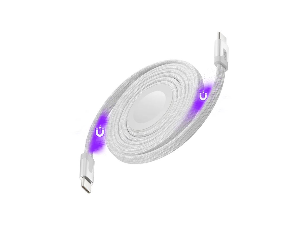 STATIK MagStack Duo Charger PUP-0497-3FT-CC-WHT Apple Watch+USB-C Cable (0810024057948)