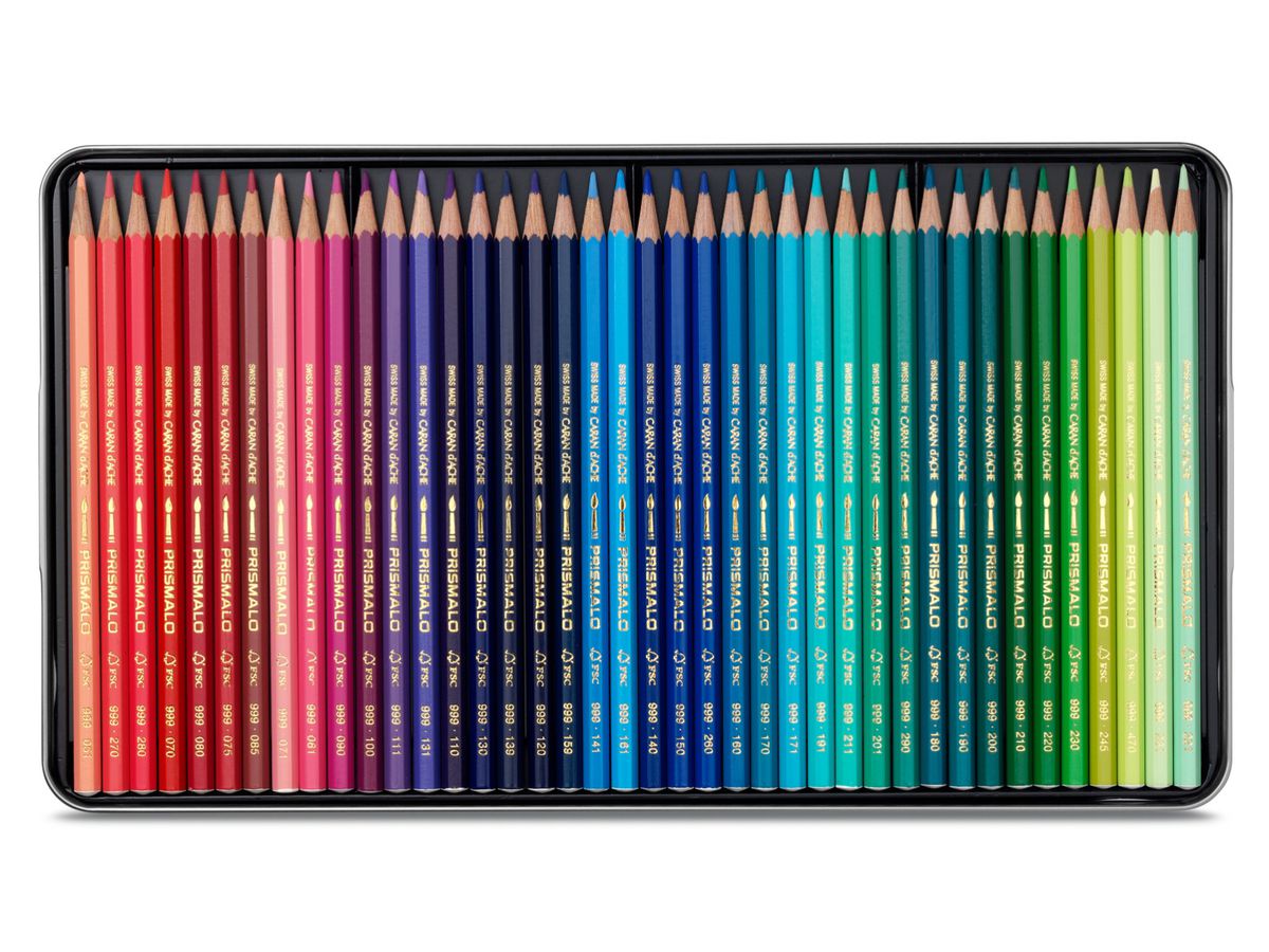 CARAN D'ACHE Farbstifte Prismalo 3mm 999.380 ass. in Metallsch. 80 Stück (7610186013805)