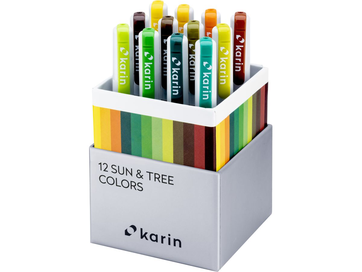 KARIN Real Brush Pen Pro 0.4mm 31C3 Sun and tree Colours 12 Stück (5904446031381)