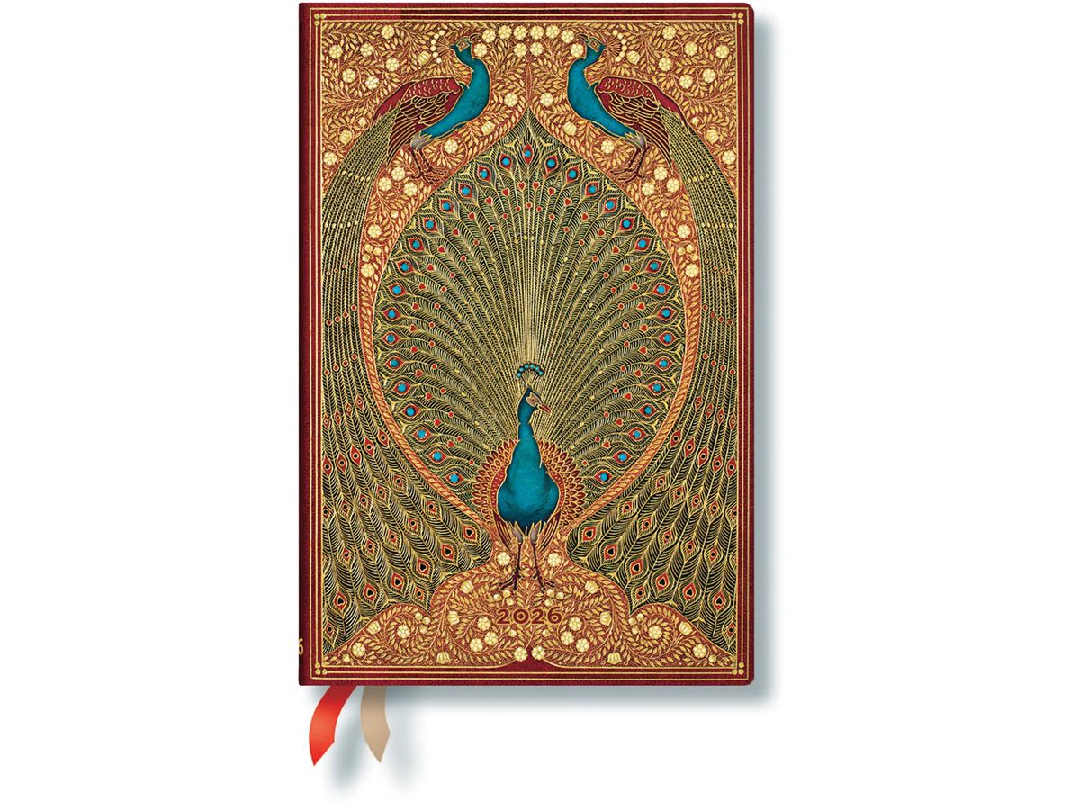 PAPERBLANKS Agenda Hafiz Pfauen 2026 DD0547-7 1J/1P TAG Mini HC AL 9.5x14cm (9780349705477)