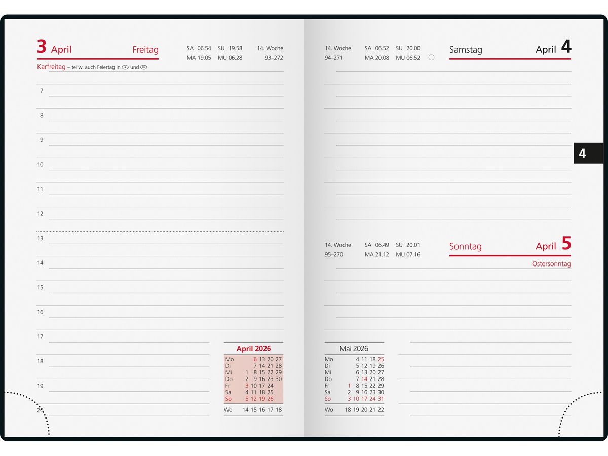 RIDOIDE Agenda Technik III 2026 7018307026.26 1G/1P Dreamer TE 10x14cm (4003273790162)