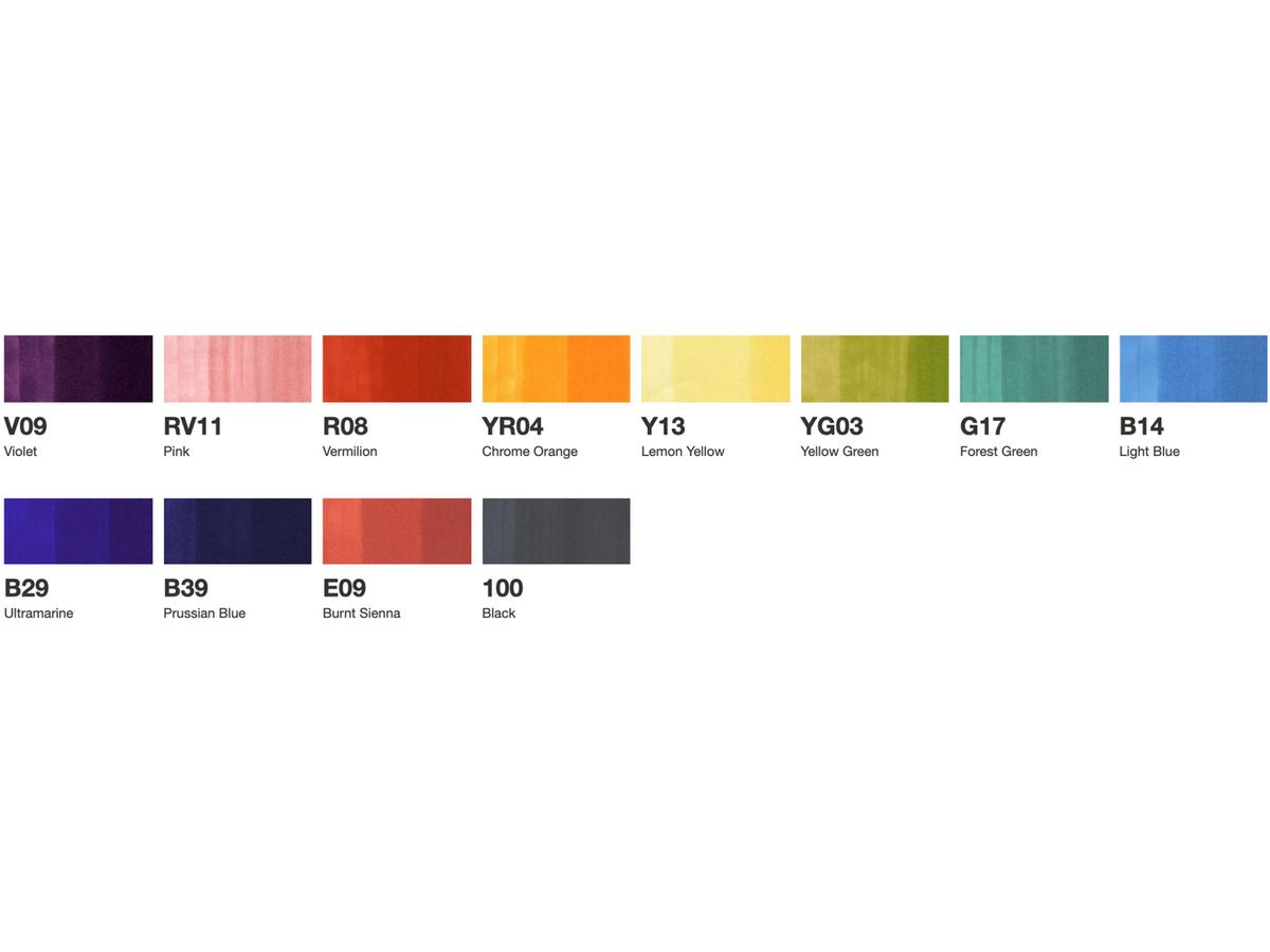 COPIC Marker Classic 2007502 Basis-Set, 12 pcs. (4511338063316)