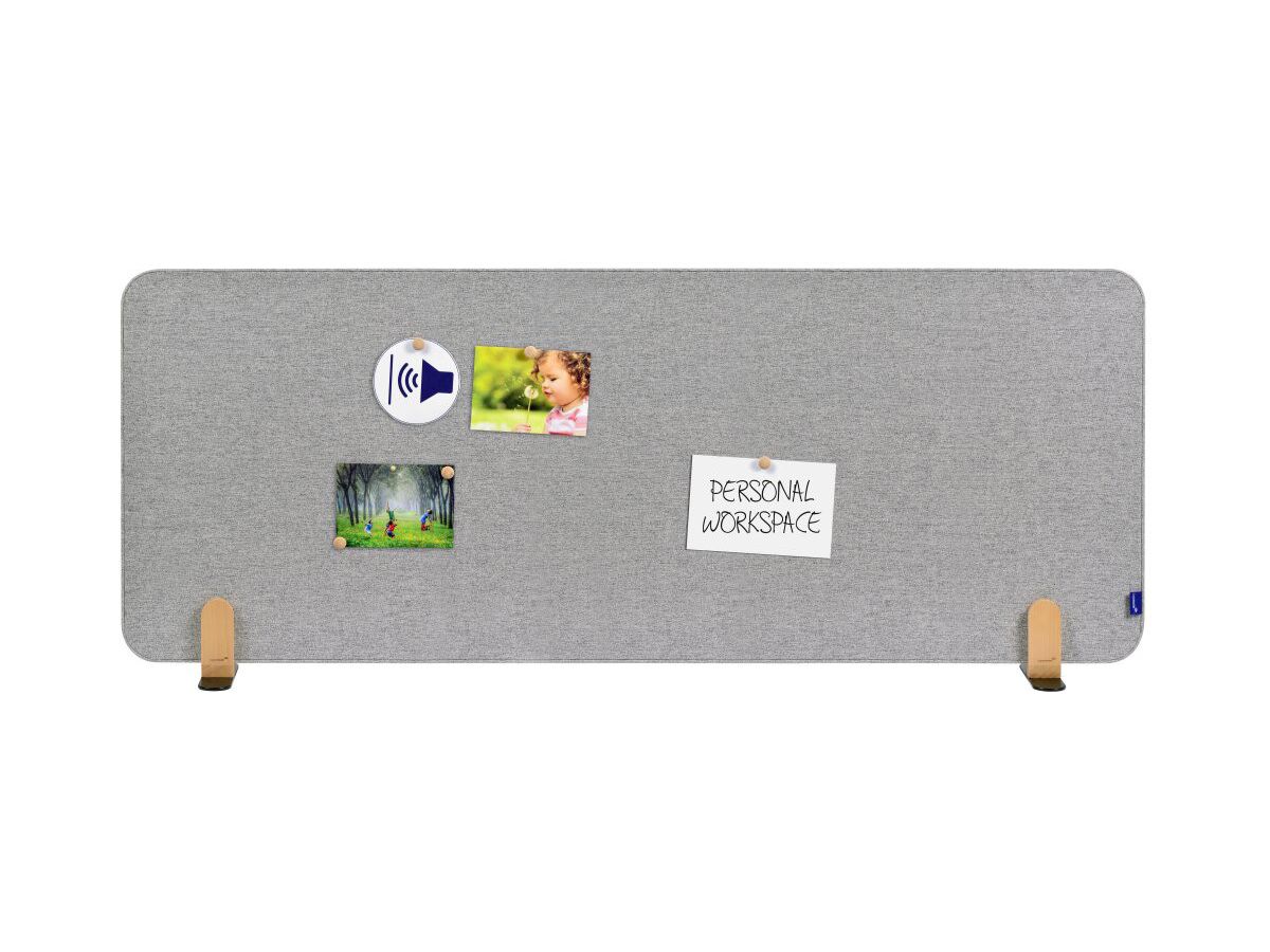 LEGAMASTER Tischtrennwand 160x60cm 7-209832 ELEMENTS, grau, Standfuss (8713797101219)