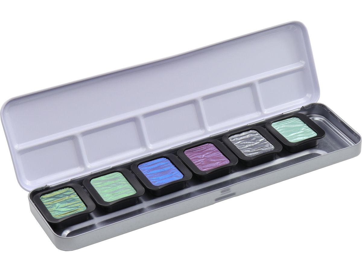 TALENS Perlglanzfarbe Finetec Box F0602 Essentials Cool 6 Farben (4251402601029)