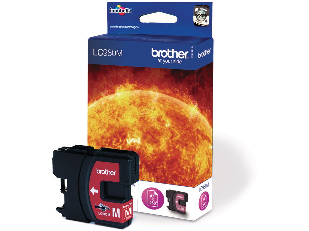 BROTHER Tintenpatrone magenta LC-980M DCP-165C 260 Seiten (4977766659628)