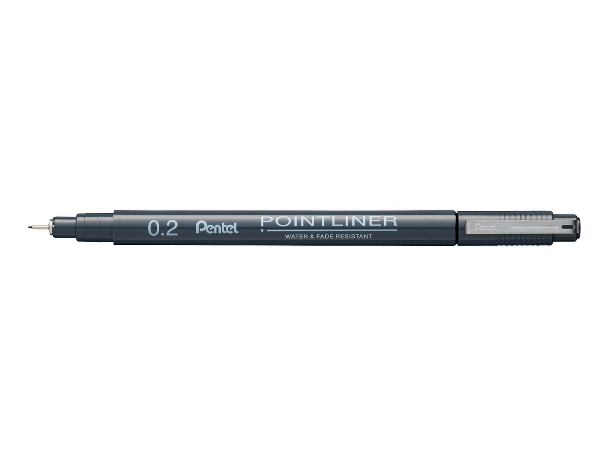 PENTEL Fineliner Pigment 0.2 mm S20P-2A POINTLINER, noir (0884851060143)