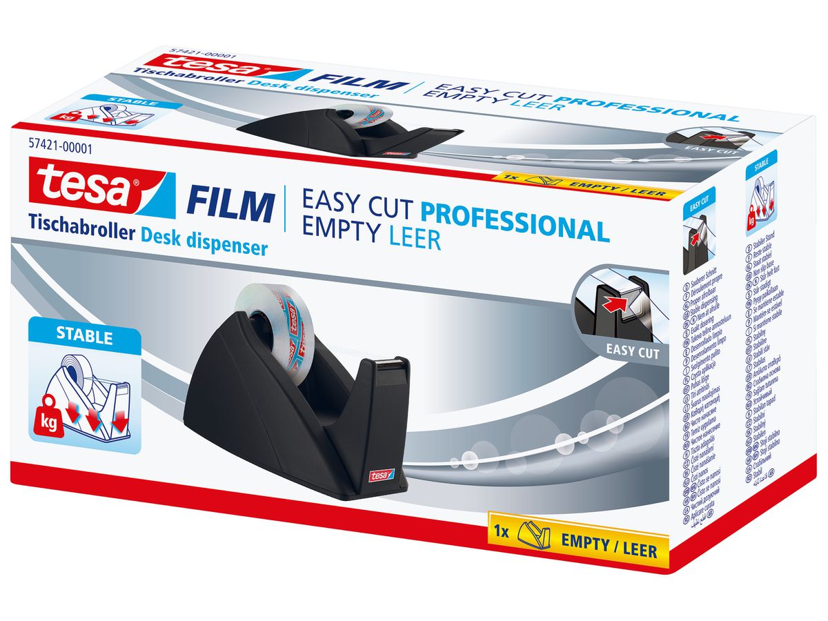TESA Déroul. Table EasyCut 33mx19mm 574210000 noir (4042448363138)