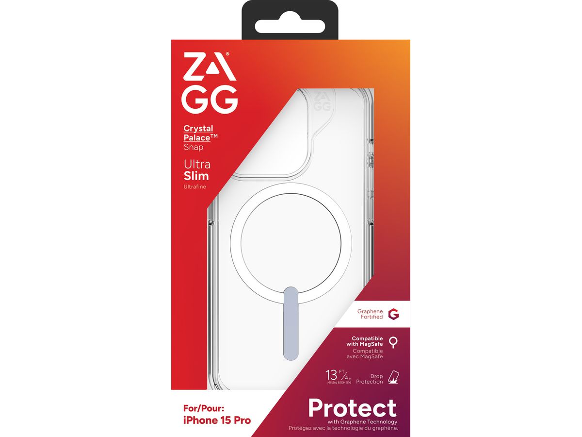 ZAGG Crystal Palace Cases Snap 702312618 Apple iPhone 15 Pro,Clear (0840056193512)