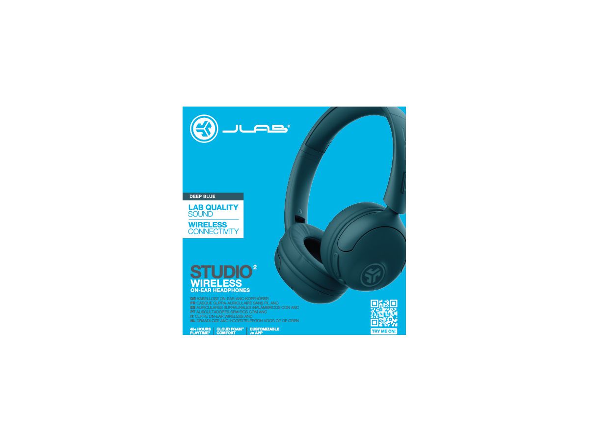 JLAB Studio 2 Headphones IEUHBSTUD2RDBL93 Wireless, Deep Blue (0810119073778)