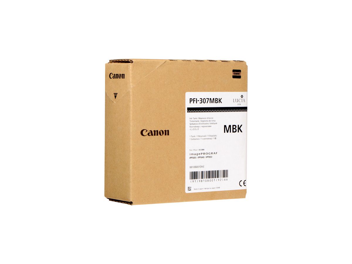 CANON Cartouche d'encre mat noir PFI307MBK iPF 830/840 330ml (4549292021189)