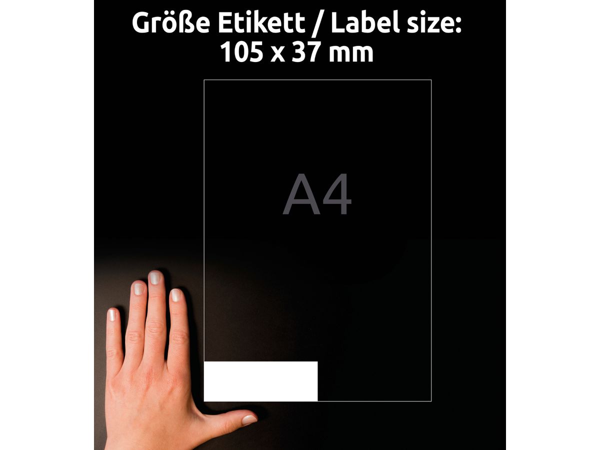 AVERY ZWECKFORM Etiquettes 105×37mm 3484-200 blanc 3520 pcs./200+20 flls. (4004182249567)