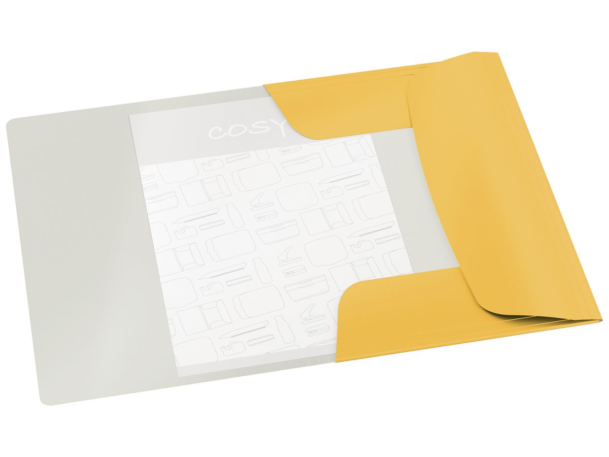 LEITZ Pochettes à élast. Cosy A4 3002-00-19 jaune, carton (4002432125845)