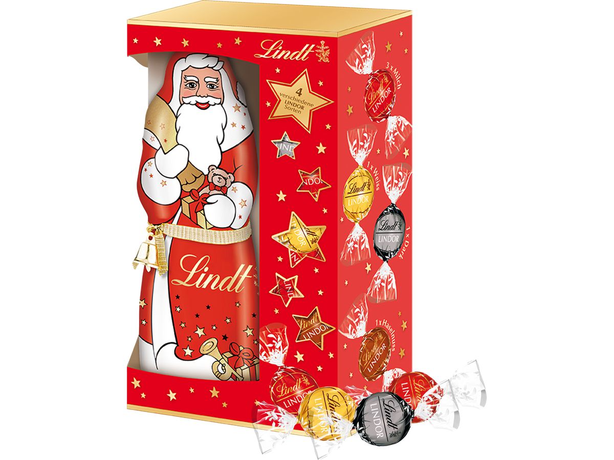 LINDT Lindor & Samichlaus 676962 Geschenkbox Assortiert 197g (4000539772269)