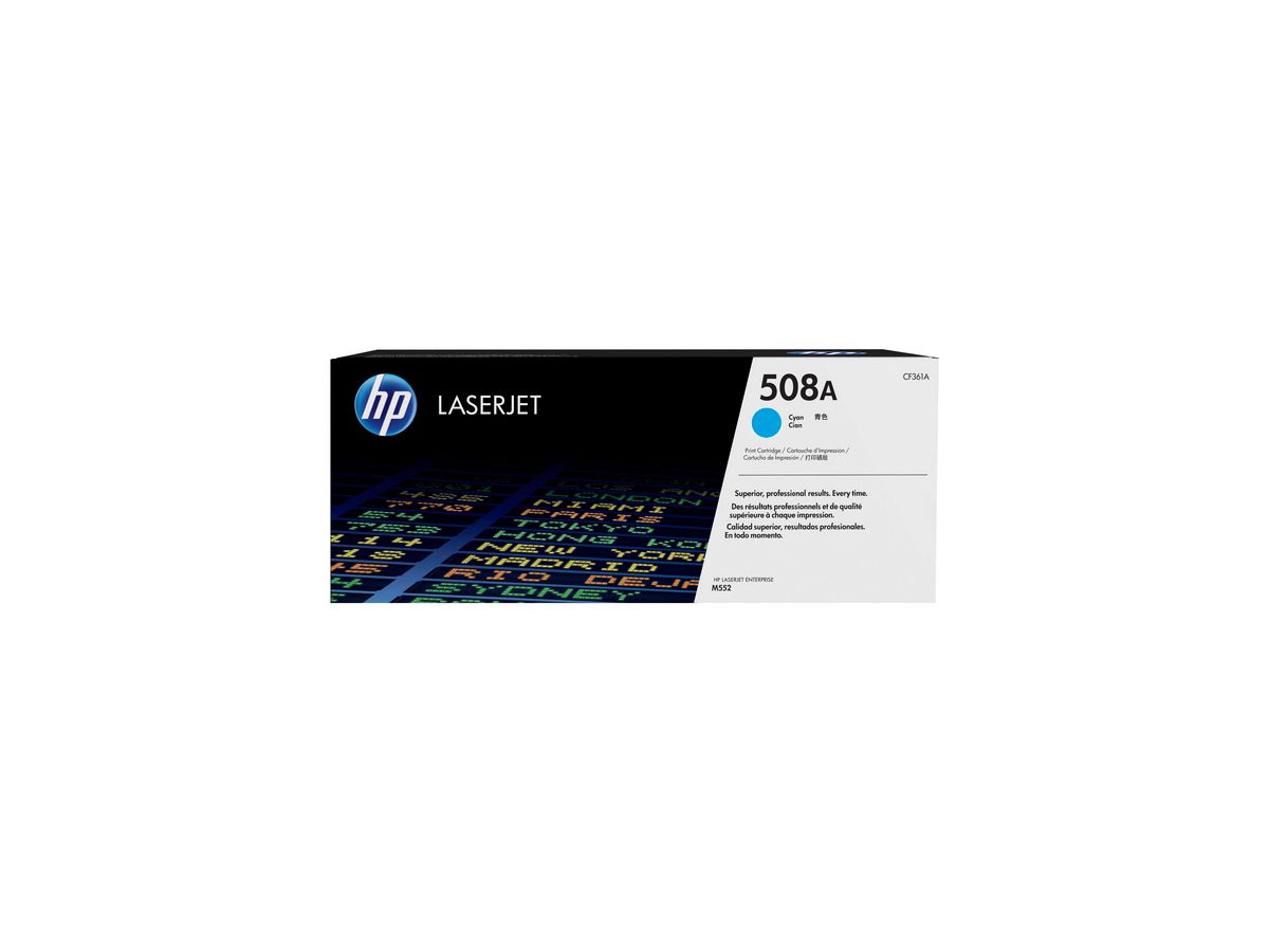 HP Cartouche toner 508A cyan CF361A CLJ Enterprise M552 5000 p. (0888793237571)
