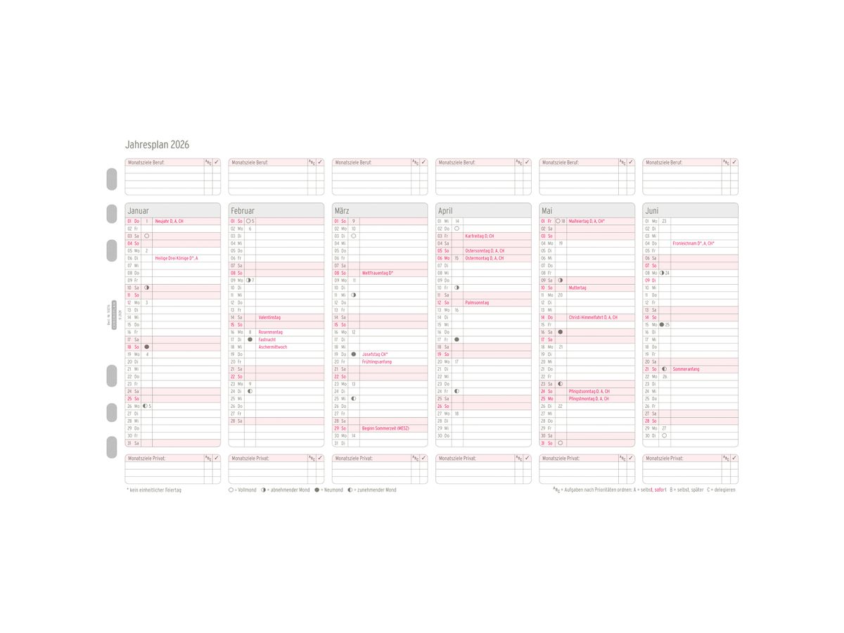 CHRONOPLAN Plan annuel 2026 50276Z.26 6M/1P A5 (4004182088166)