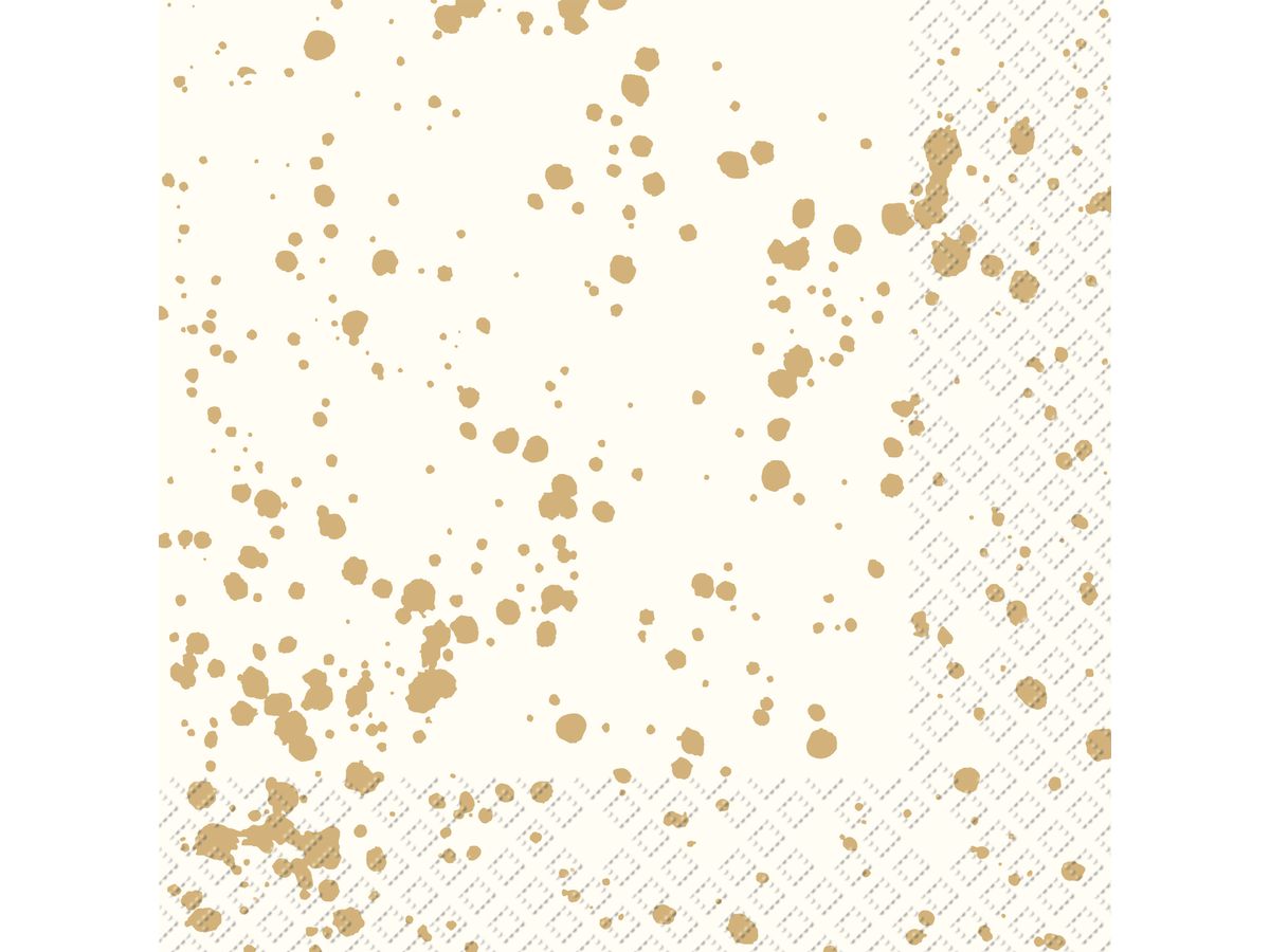 STEWO Serviette Sprenkel 2572579280 gold 33x33cm (7630050860236)