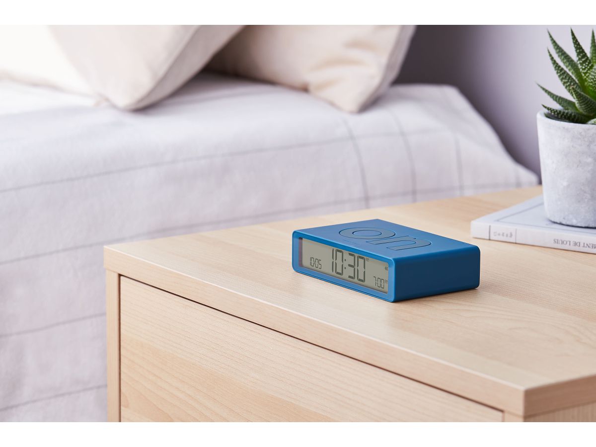 LEXON Wecker Flip Classic LR157BF9 blau, USB-C (3660491209350)