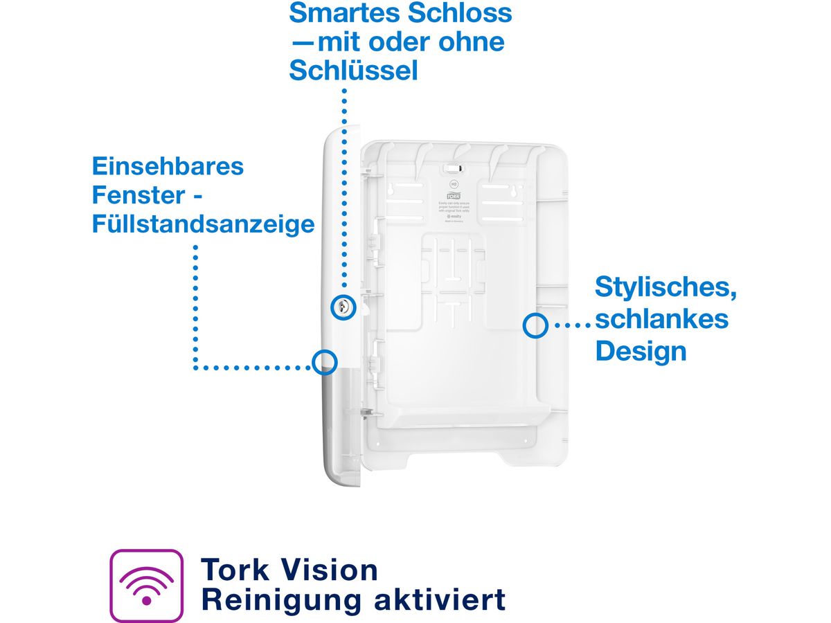 TORK Spender für Handtücher H2 552000 Xpress®, weiss (7322540349122)