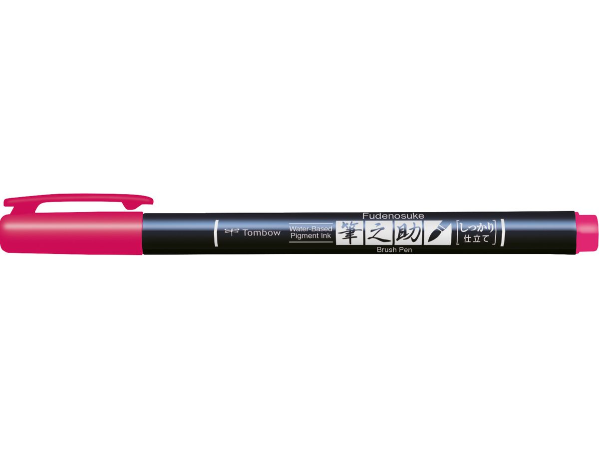 TOMBOW Penna di calligrafia Hard WS-BH22 Fudenosuke, rosa (4901991647969)