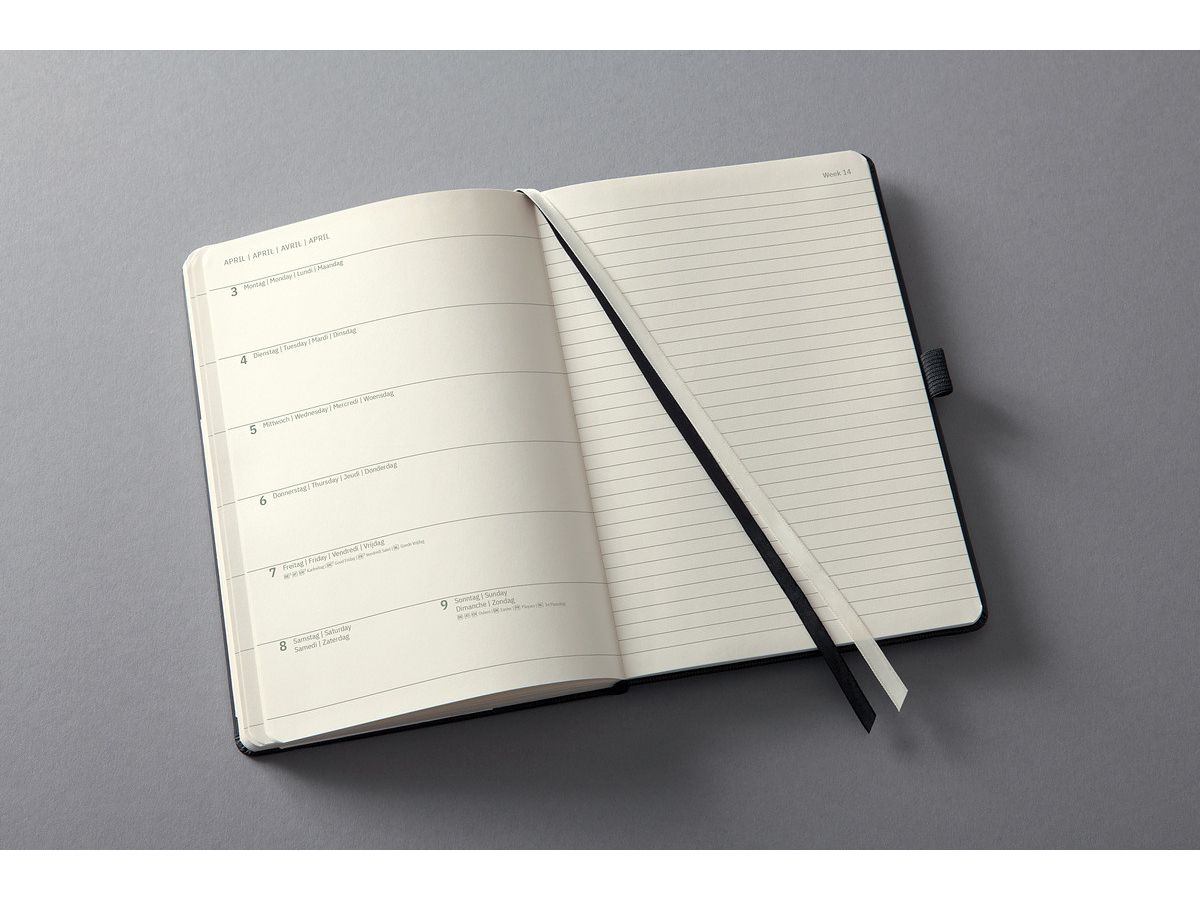 CONCEPTUM Calendrier semainier 2026 C2614 1S/2P noir 14.8x21.3cm (4004360772696)