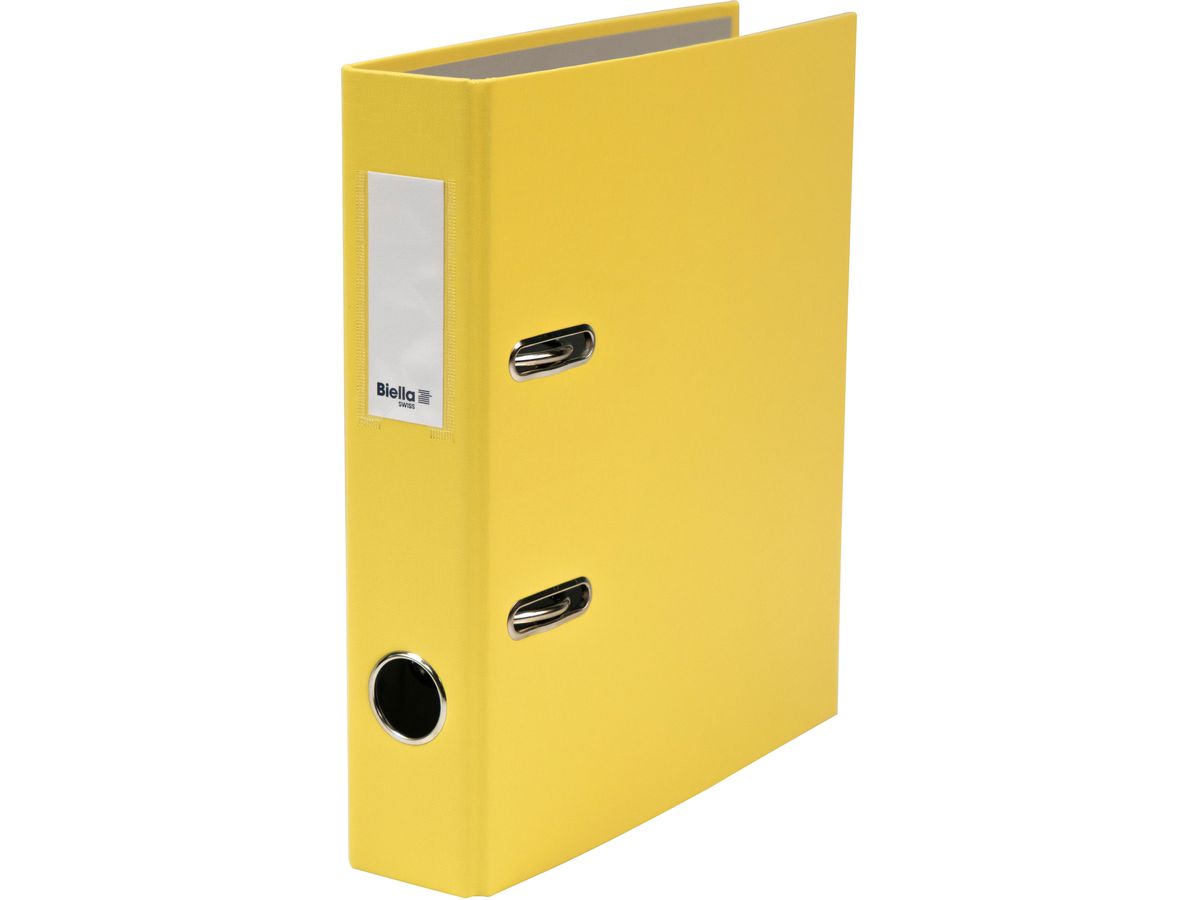 BIELLA Ordner Plasticolor 4cm 10750420U gelb A5 (7611365258048)