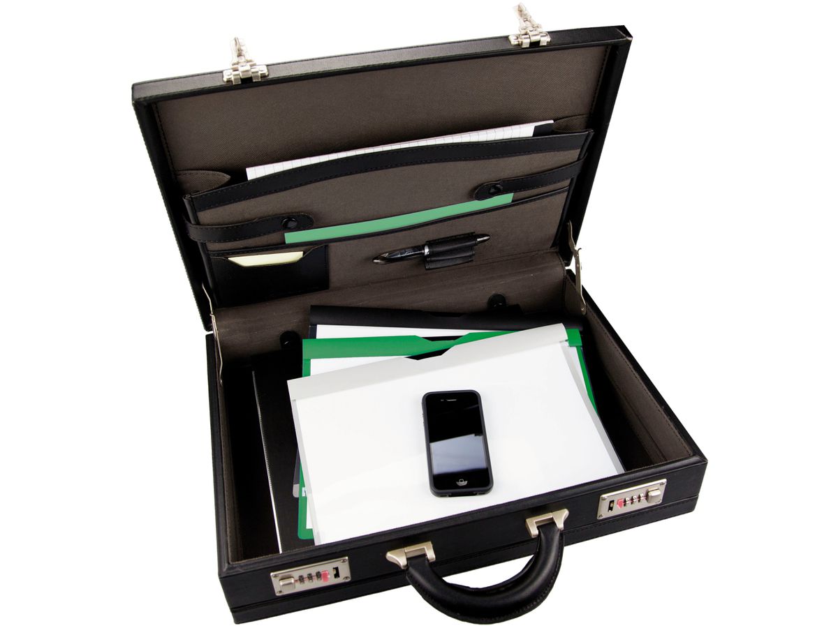 MONOLITH Diplomatenkoffer PVC 2000002018 Schwarz, 440x320x100mm (5016469201808)