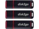 DISK2GO USB-Stick passion 2.0 8GB 30006495 USB 2.0 3 Pack (7640111166436)
