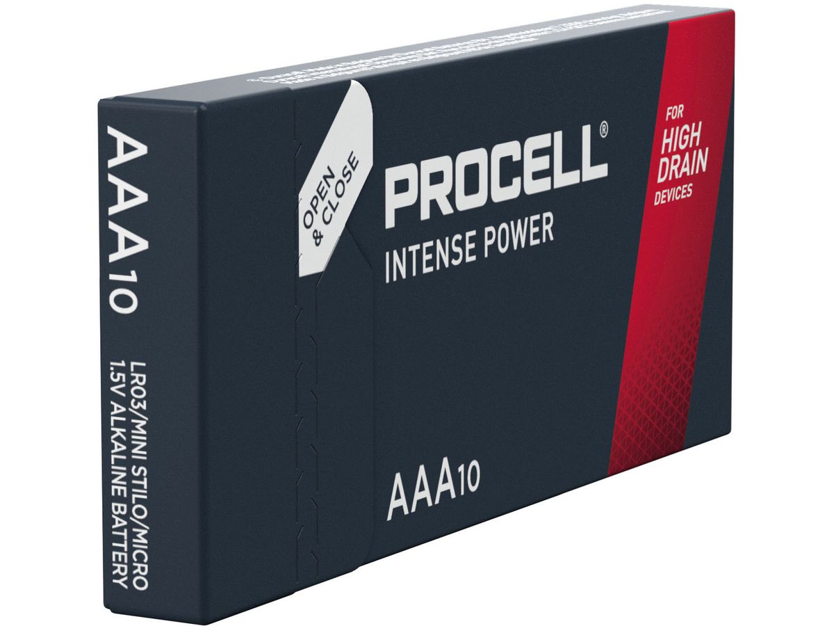 DURACELL Batterie PROCELL 1236mAh PC2400 AAA, LR03, 1.5V 10 Stück (5000394136939)
