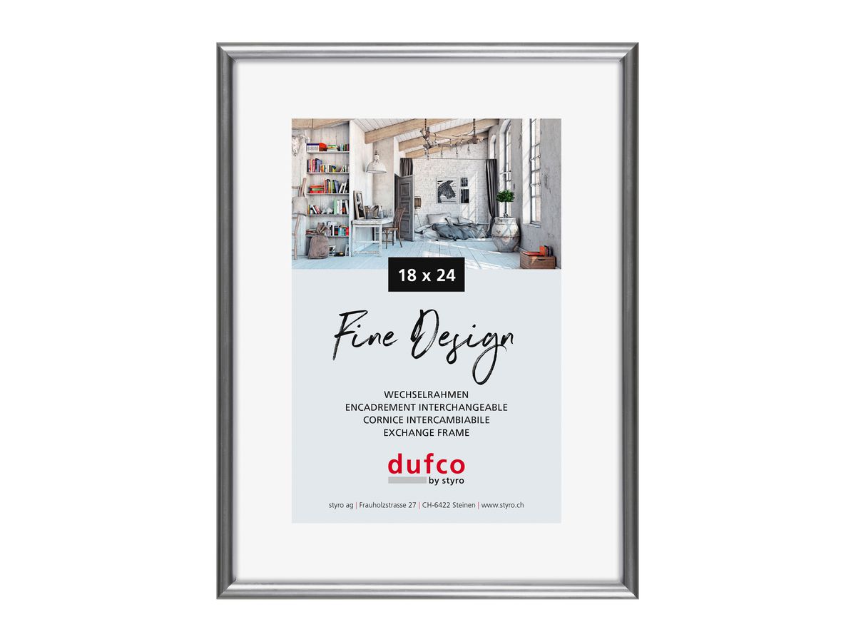 DUFCO Cadre 18x24cm 1400.40026 Fine Design argent (7610259400266)