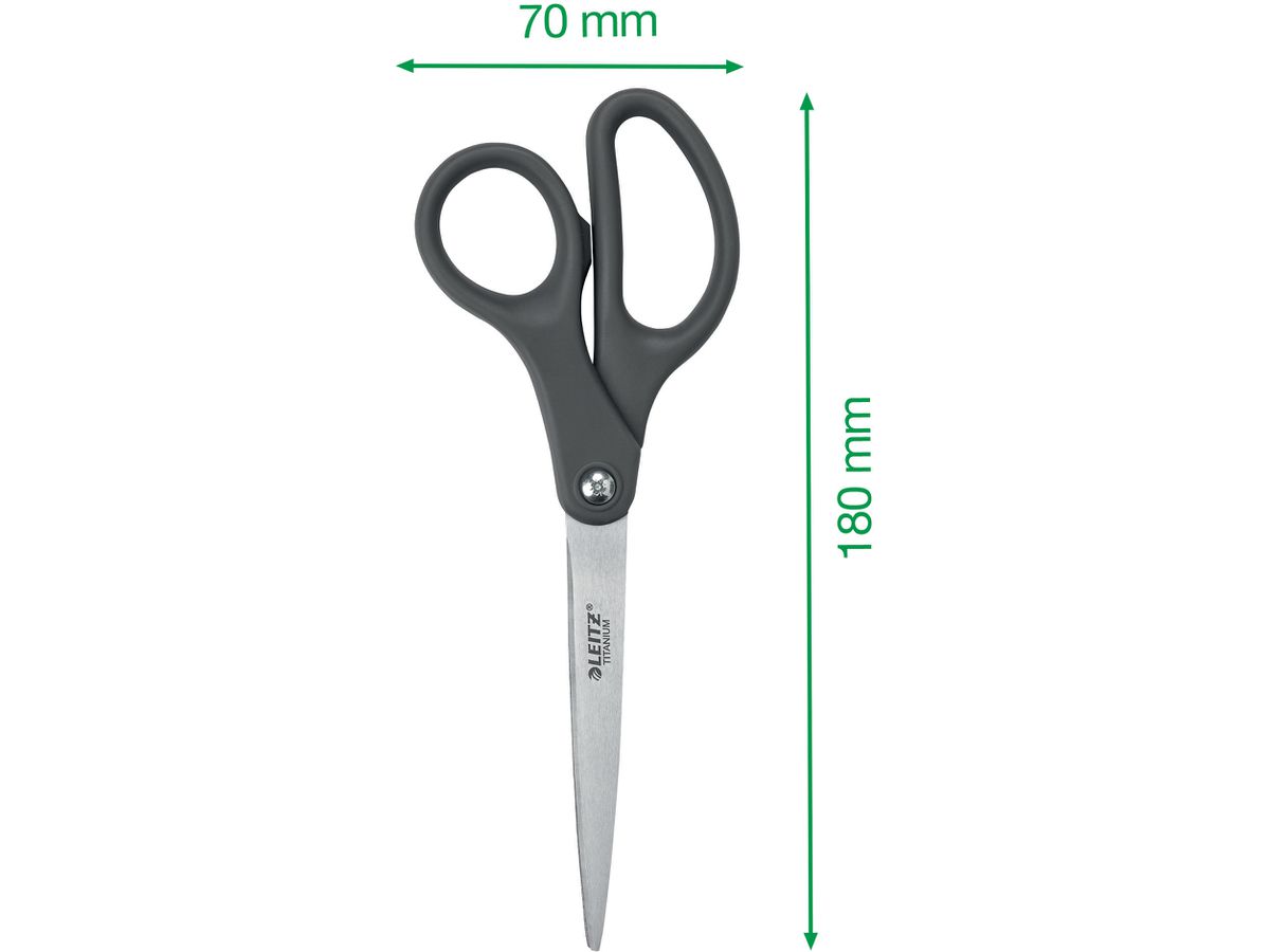 LEITZ Forbice titano 18cm 5421-00-89 grigio scuro (4002432138227)