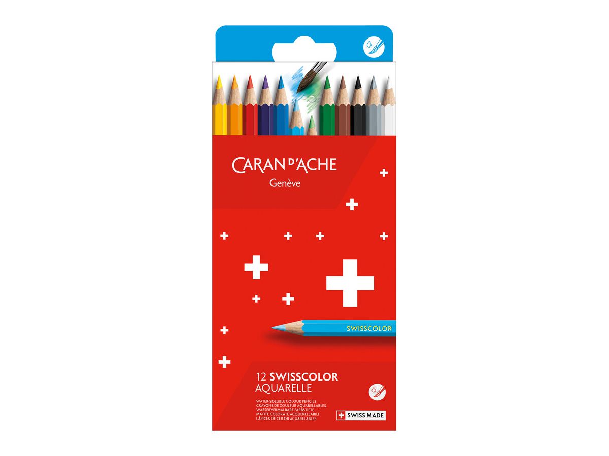 CARAN D'ACHE Crayon Swisscolor 1285.812 assortis 12 pièces (7630002343268)