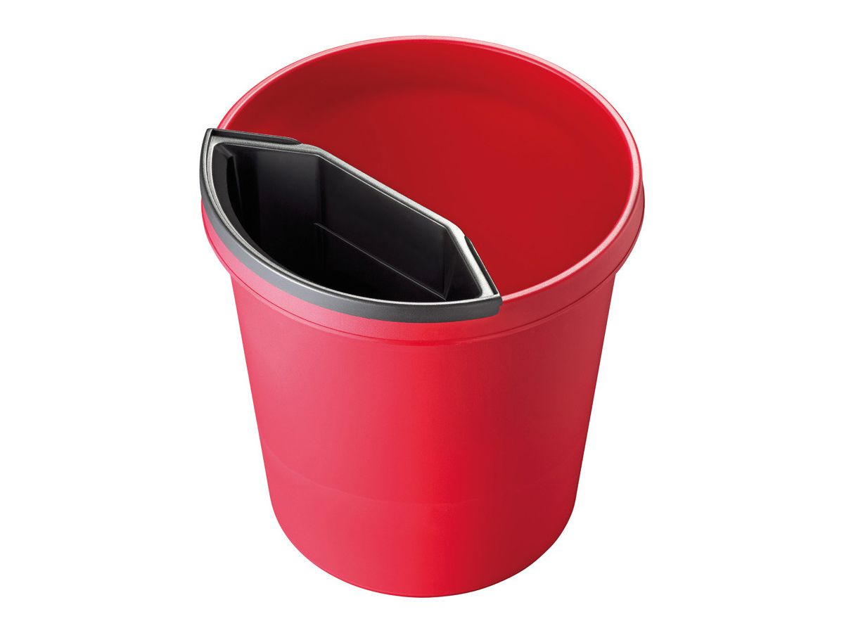 HELIT Corbeille à papier H6105825 rouge 18lt (4012086052411)