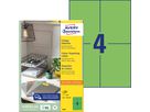 AVERY ZWECKFORM Etichette 105x148mm 3458 Universal, verde 100fogl./4pz (4004182034583)