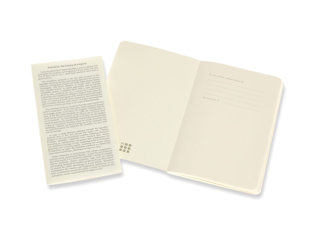 MOLESKINE Notizheft 2x 14x1.1x9cm 620510 blanko, korall/marine, 80 S. (8058647620510)