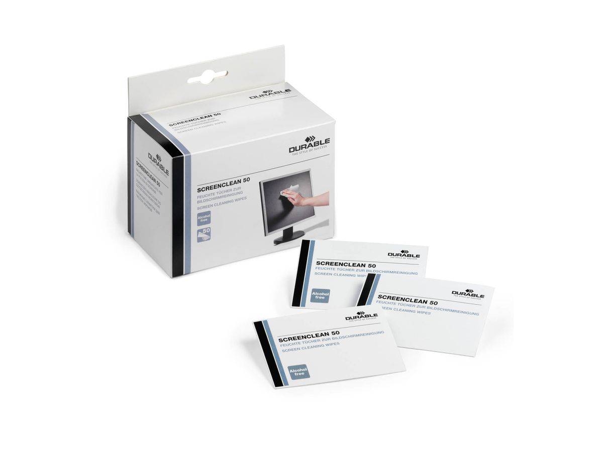 DURABLE Screen Clean 50 578702 Reinigungstücher 50 Stück (4005546503424)