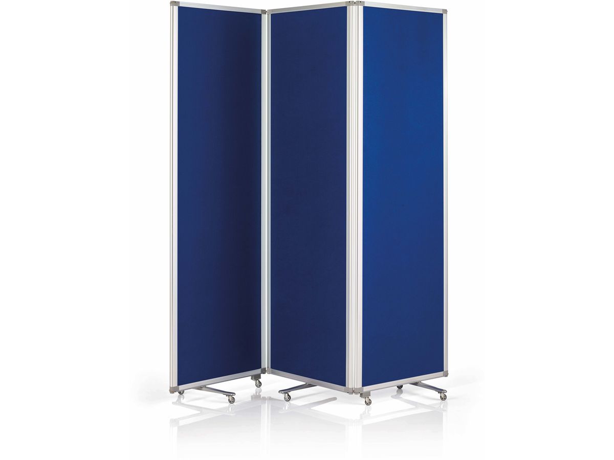 MAGNETOPLAN Präsentationswand mobile 1105303 blau, faltbar 600x1800mm (4013695034645)